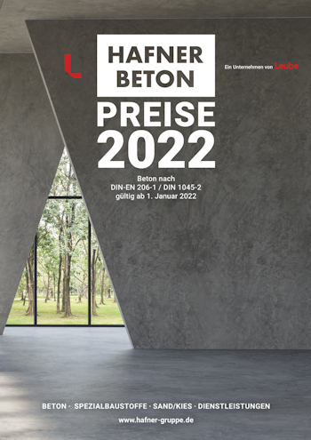 Preisliste 2022 Hafner Beton