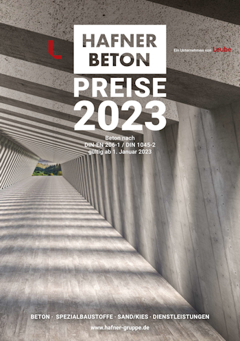 Preisliste 2023 Hafner Beton